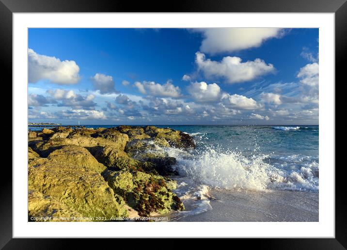 Dover Beach in Barbados Framed Mounted Print by Piers Thompson