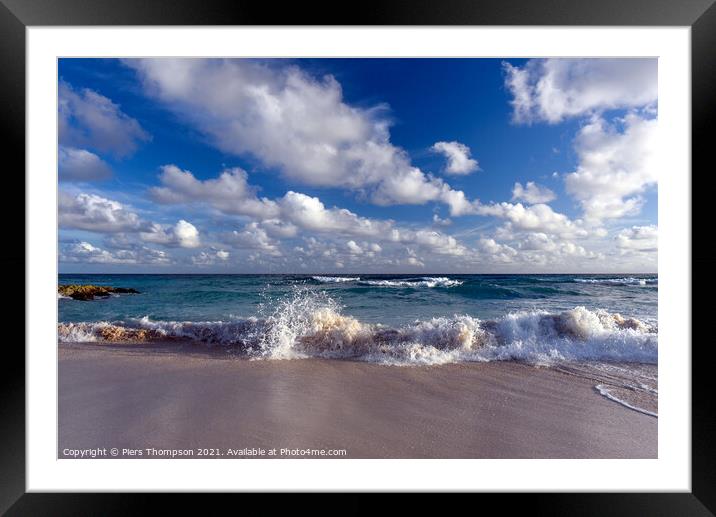 Dover Beach in Barbados Framed Mounted Print by Piers Thompson