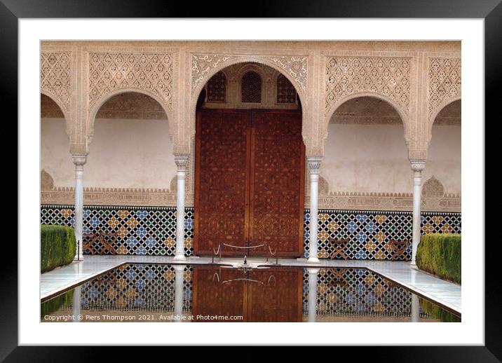 Inside the Alhambra Palace Framed Mounted Print by Piers Thompson