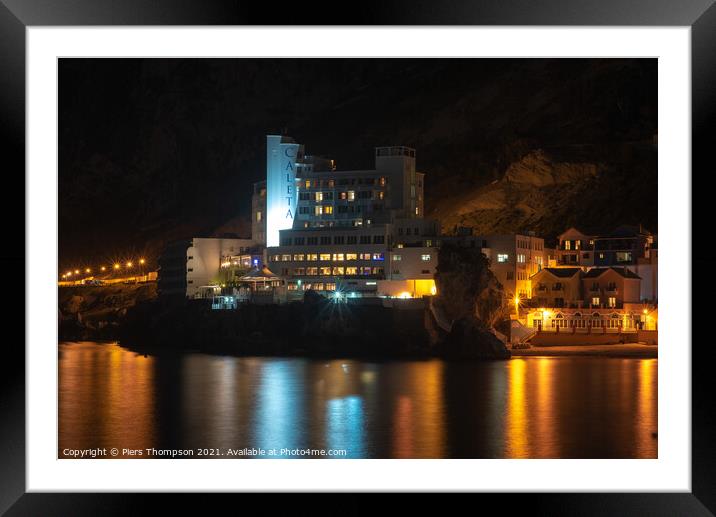 The Caleta Hotel in Gibraltar Framed Mounted Print by Piers Thompson