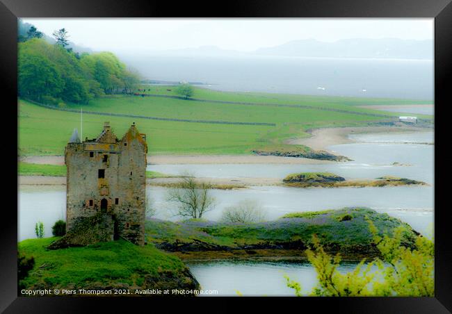 Castle Stalker in Argyll Scotland Framed Print by Piers Thompson