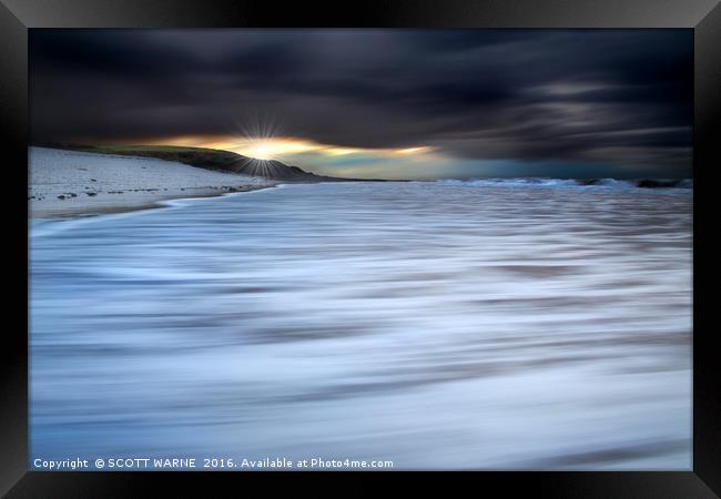 STORMY POINT Framed Print by SCOTT WARNE