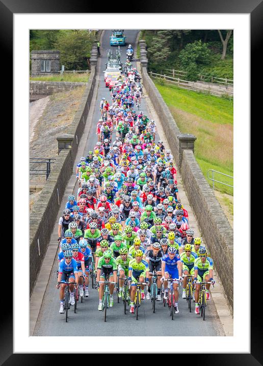 The Peloton Framed Mounted Print by Andy Walker