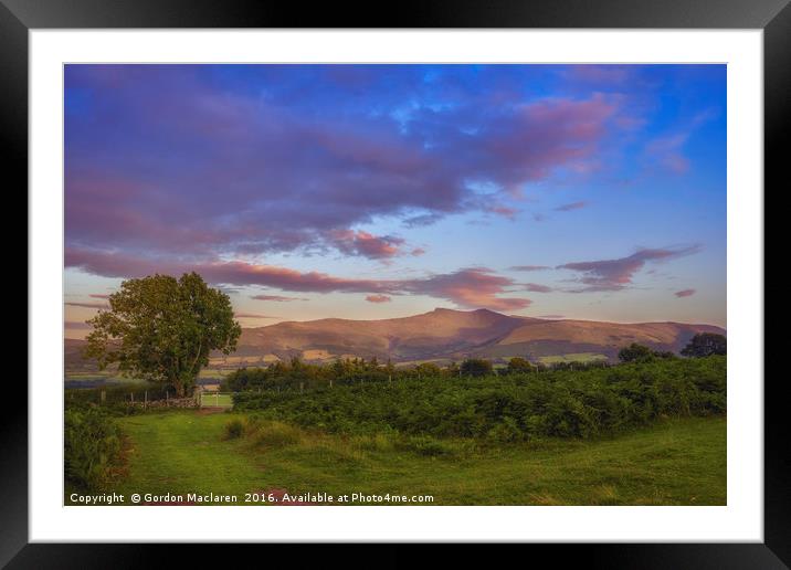                                Sunset over Pen y F Framed Mounted Print by Gordon Maclaren