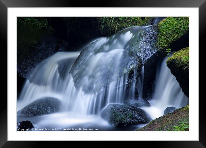 Rock falls Framed Mounted Print by Russell Burton