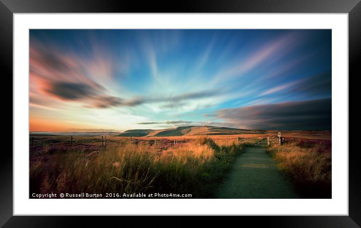 Windy sunset Framed Mounted Print by Russell Burton