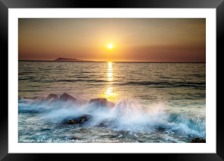 Logas beach, Corfu Framed Mounted Print by Russell Burton