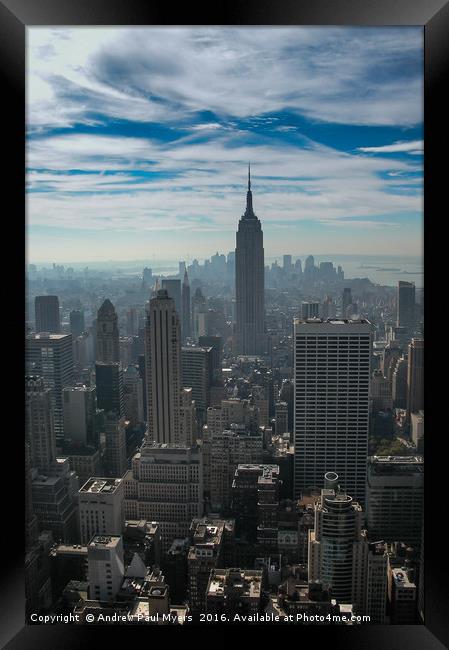 Empire From The Rock Framed Print by Andrew Paul Myers