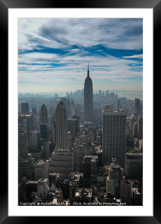 Empire From The Rock Framed Mounted Print by Andrew Paul Myers