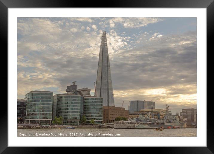Sunset Shard  Framed Mounted Print by Andrew Paul Myers