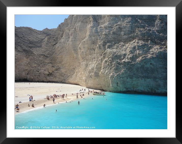 Navagio Beach, Zakinthos                         Framed Mounted Print by Philip Collyer
