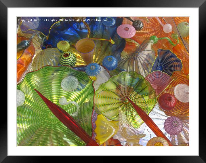 Art Glass - Underwater 1 Framed Mounted Print by Chris Langley