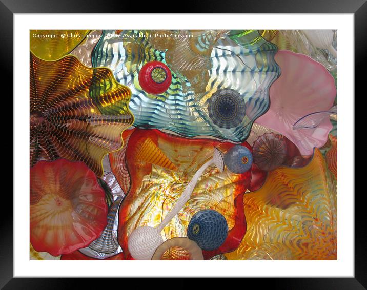 Art Glass - Underwater 7 Framed Mounted Print by Chris Langley