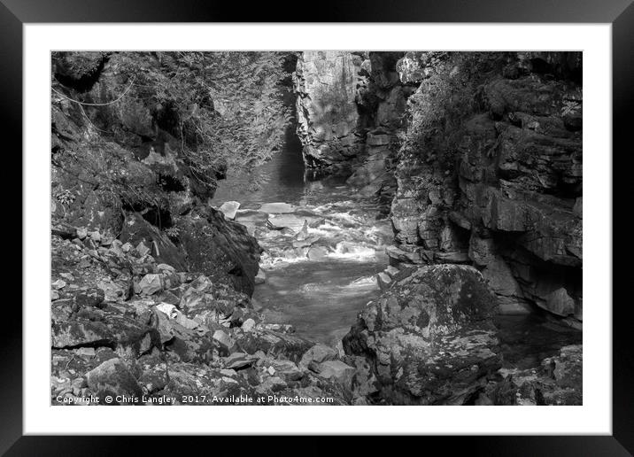 The Bottom of the Coquihalla Canyon, Hope, BC Framed Mounted Print by Chris Langley