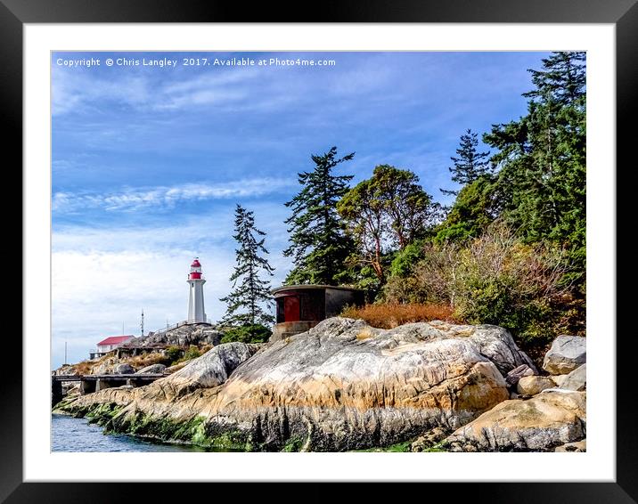 Point Atkinson Lighthouse, British Columbia Canada Framed Mounted Print by Chris Langley