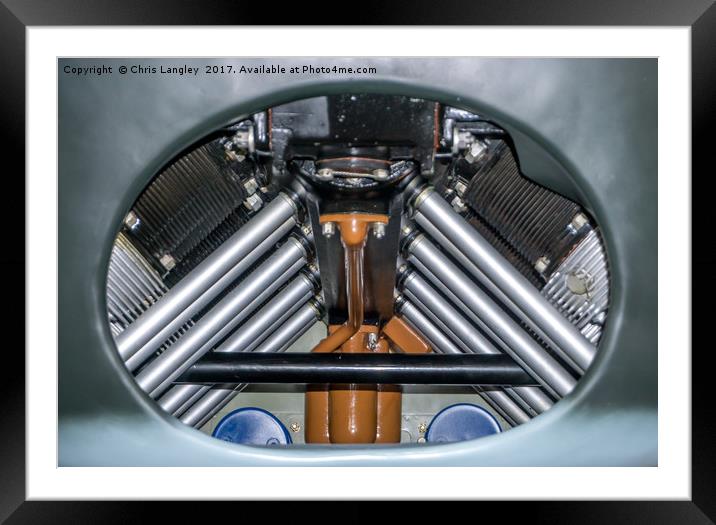 Air Cooling Intake of a Feisler Storch aircraft Framed Mounted Print by Chris Langley