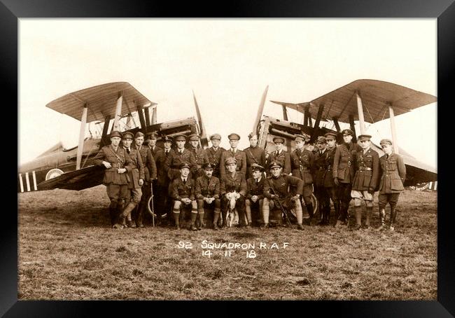 92 Squadron RAF November 1918 SE5 Aircraft Framed Print by Chris Langley