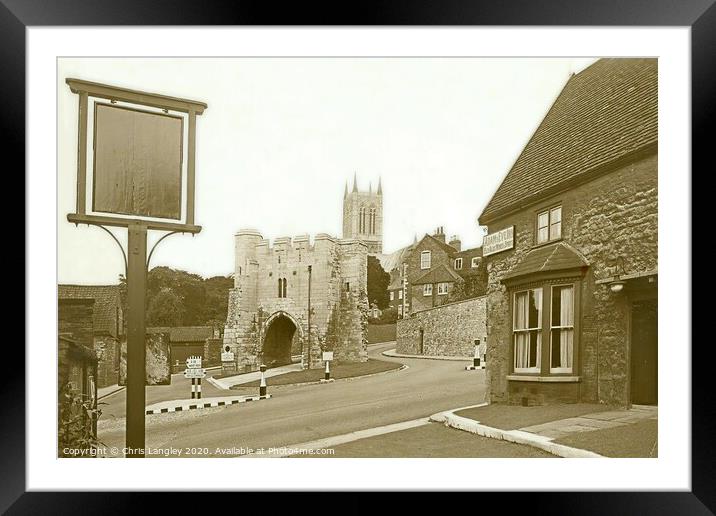 Adam and Eve and Pottergate, Lincoln Framed Mounted Print by Chris Langley