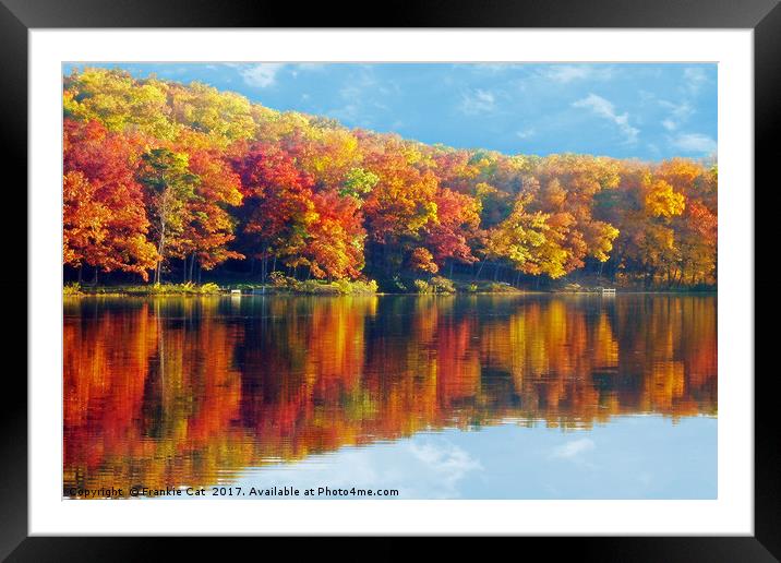 Autumn Colors at Lake Killarney  Framed Mounted Print by Frankie Cat