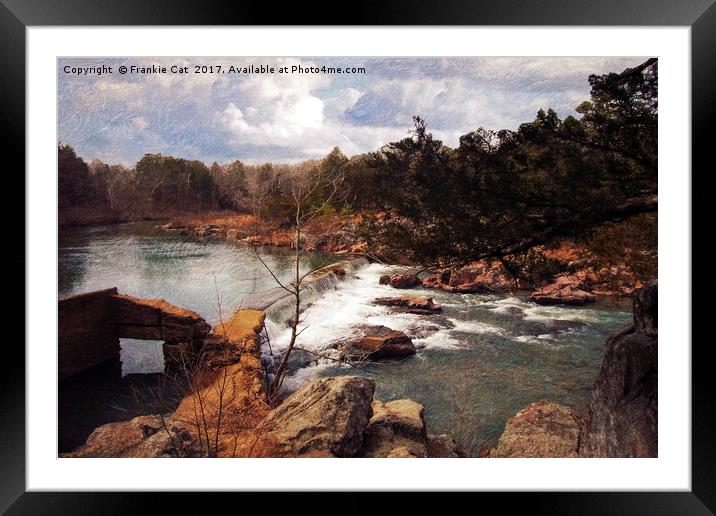 Marble Creek Framed Mounted Print by Frankie Cat