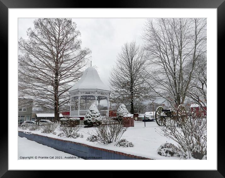 Gazebo and Cannon Framed Mounted Print by Frankie Cat