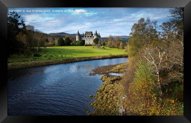 Inveraray Castle and River Aray Framed Print by Susan Cosier