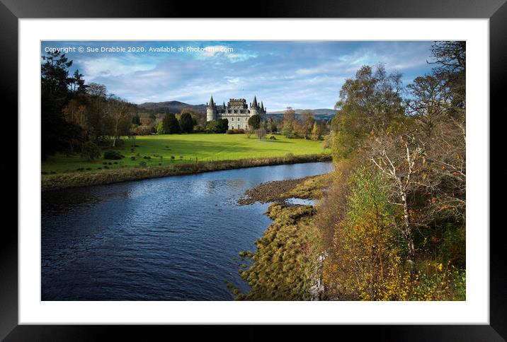 Inveraray Castle and River Aray Framed Mounted Print by Susan Cosier