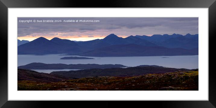 Bealach na Ba view Framed Mounted Print by Susan Cosier