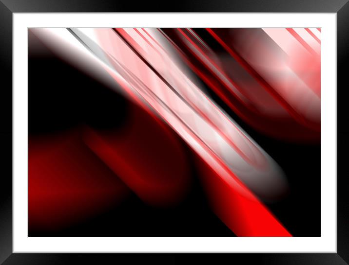 Red - DM Style Framed Mounted Print by Dagmar Giers
