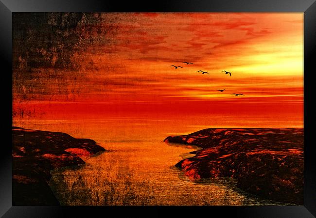 romantic sunset  Framed Print by Dagmar Giers