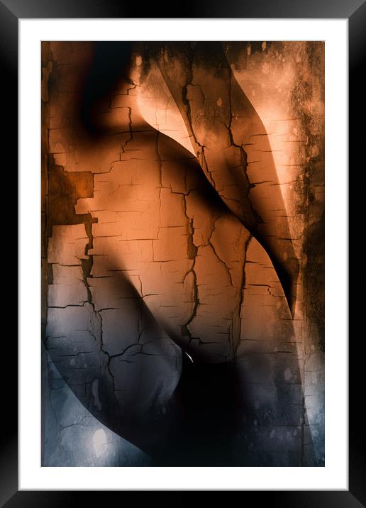 female naked curves  Framed Mounted Print by Dagmar Giers