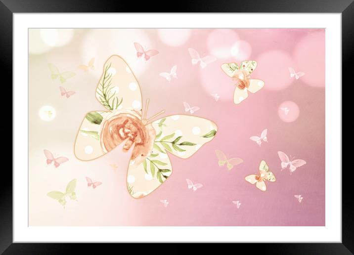 Butterfly poetry Framed Mounted Print by Dagmar Giers