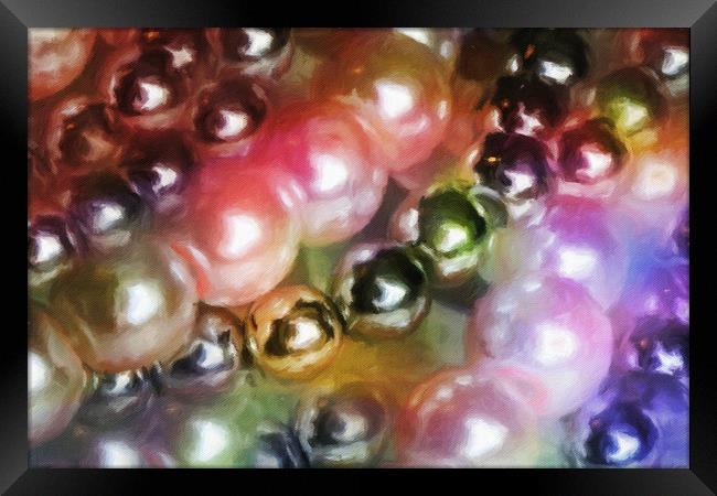Colorful beads  Framed Print by Dagmar Giers