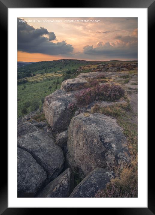 Baslow Edge Framed Mounted Print by Paul Andrews
