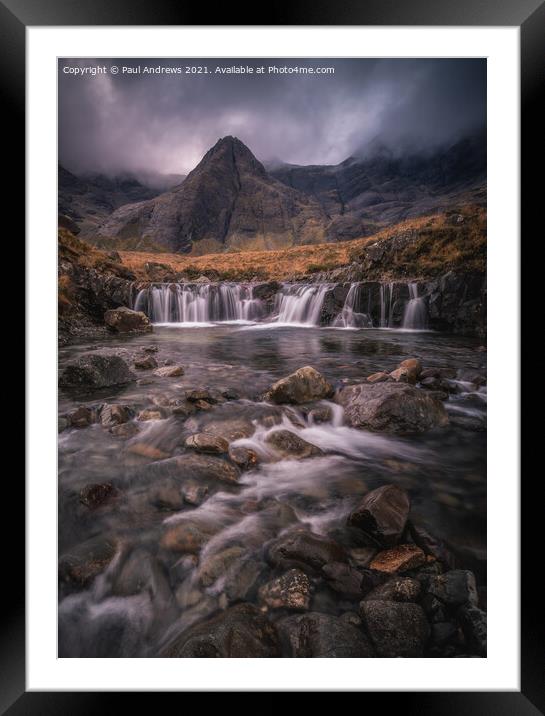 Fairy Pools Framed Mounted Print by Paul Andrews