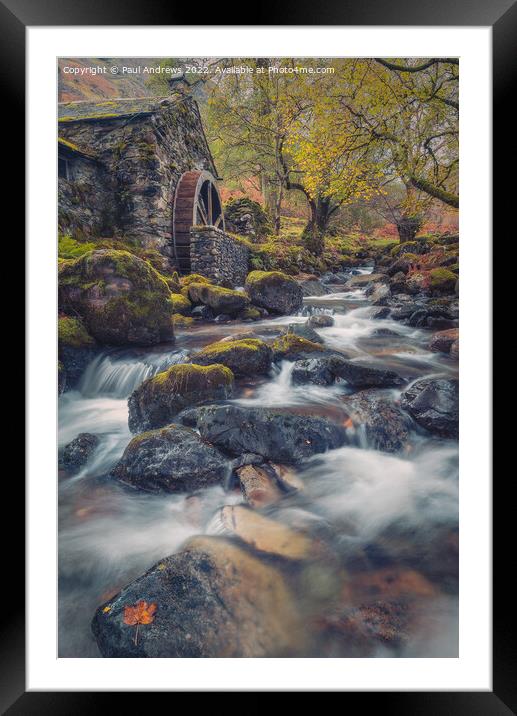 Borrowdale Mill Framed Mounted Print by Paul Andrews