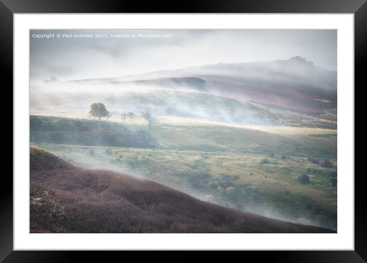 Misty Peaks Framed Mounted Print by Paul Andrews