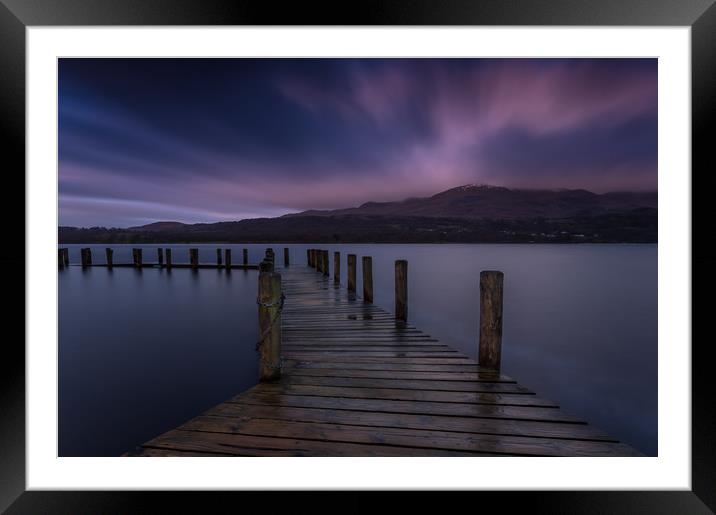 Brantwood Jetty Coniston Framed Mounted Print by Paul Andrews