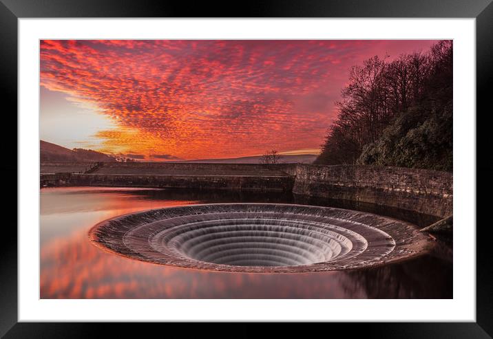 Ladybower Bellmouth Framed Mounted Print by Paul Andrews