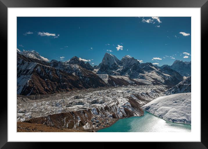 Gokyo Village Framed Mounted Print by Paul Andrews