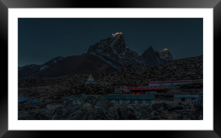 Taboche Dawn Framed Mounted Print by Paul Andrews