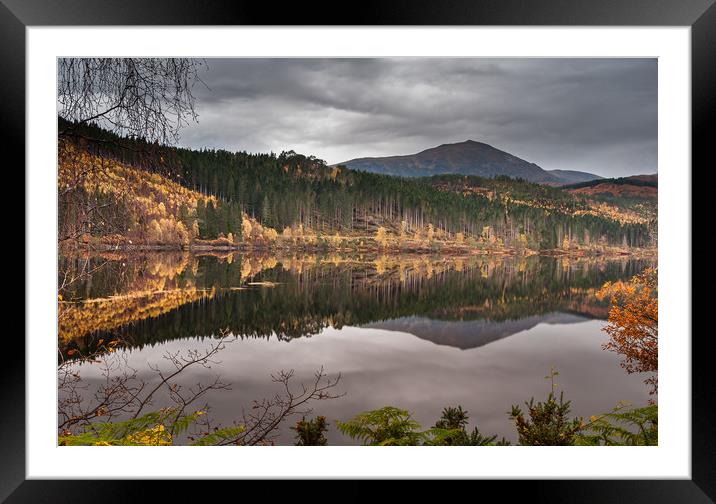 Loch Garry Reflections 2 Framed Mounted Print by Paul Andrews