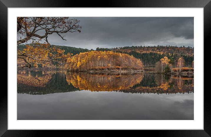 Loch Garry Gold Framed Mounted Print by Paul Andrews