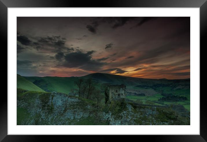 Peveril Castle Framed Mounted Print by Paul Andrews