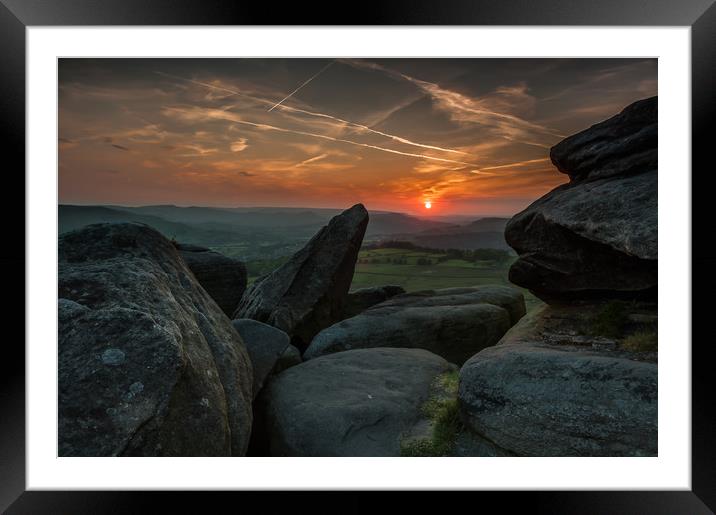 Hope Valley Sunset Framed Mounted Print by Paul Andrews