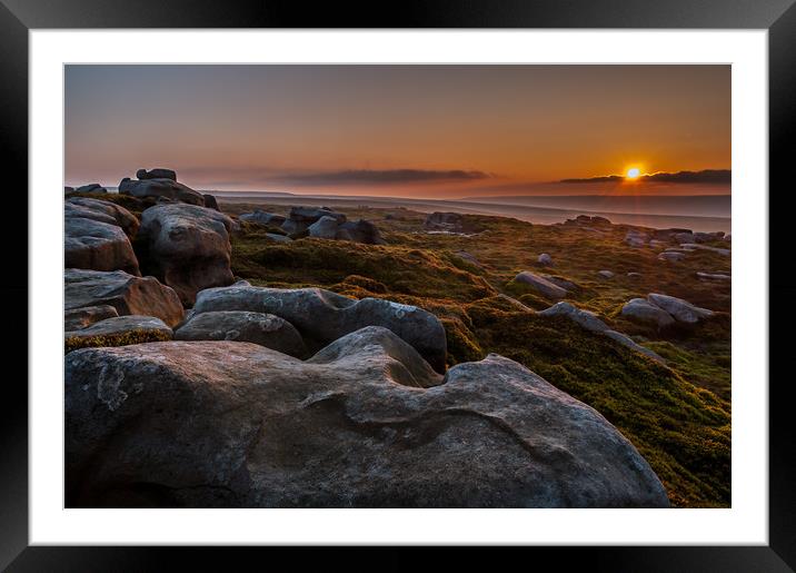 Barrow Stones Sunset 2 Framed Mounted Print by Paul Andrews
