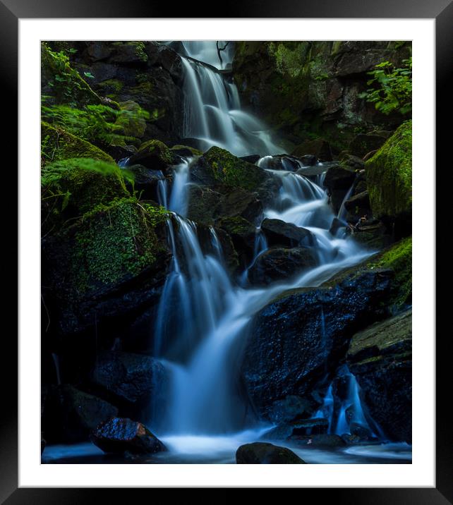 Lumsdale Falls Framed Mounted Print by Paul Andrews