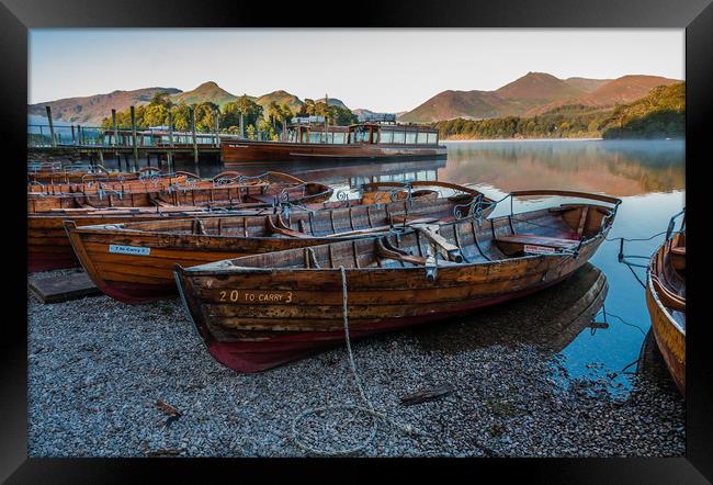 Derwent Rowing Boats. Framed Print by Paul Andrews