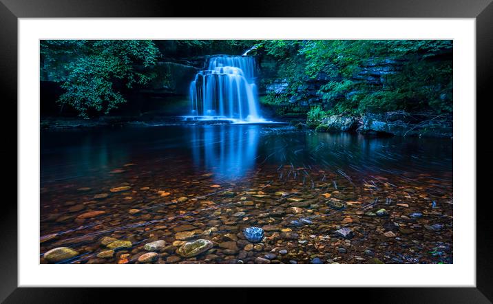 West Burton Falls Framed Mounted Print by Paul Andrews