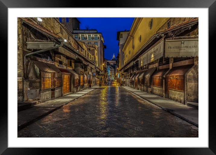The Ponte Vecchio  Framed Mounted Print by Paul Andrews
